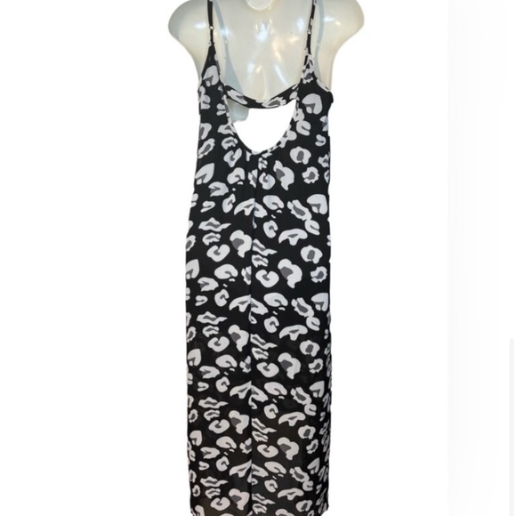 Show Me Your MuMu Leopard Print Hi-Low Midi Dress (S) - Picture 3 of 3